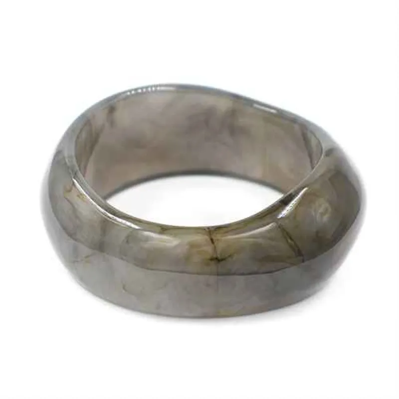 GREY ACRYLIC BANGLE ( 2210 GRY ) sold by Oh My Jewelry