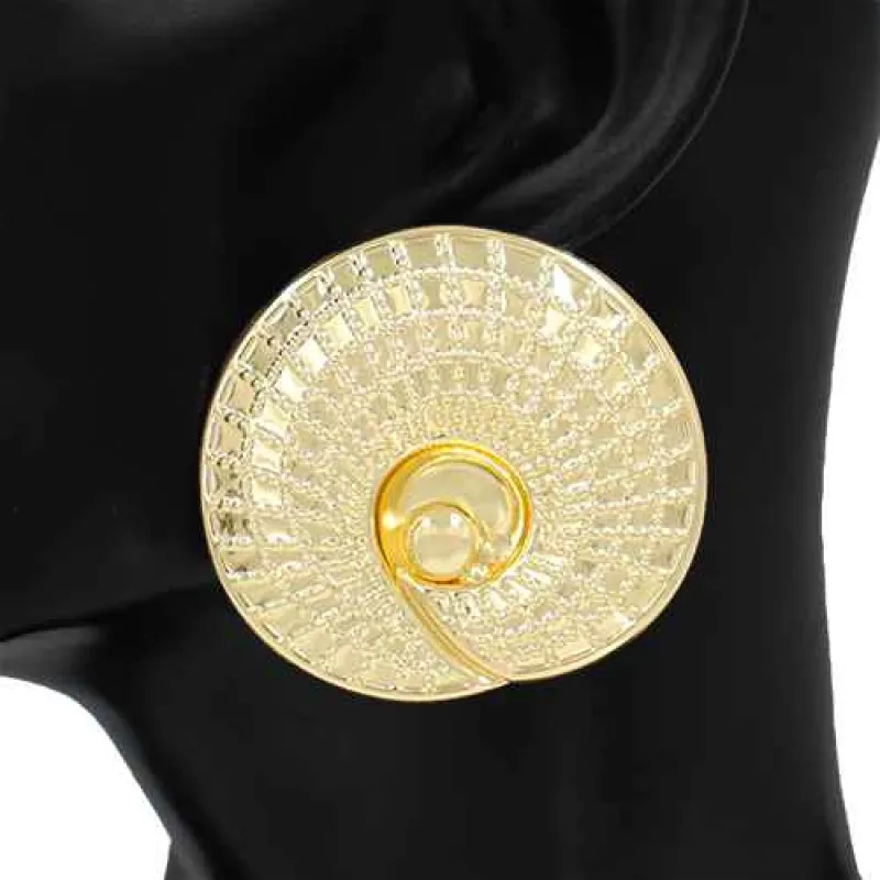 GOLD EARRINGS ( 2912 GD ) sold by Oh My Jewelry