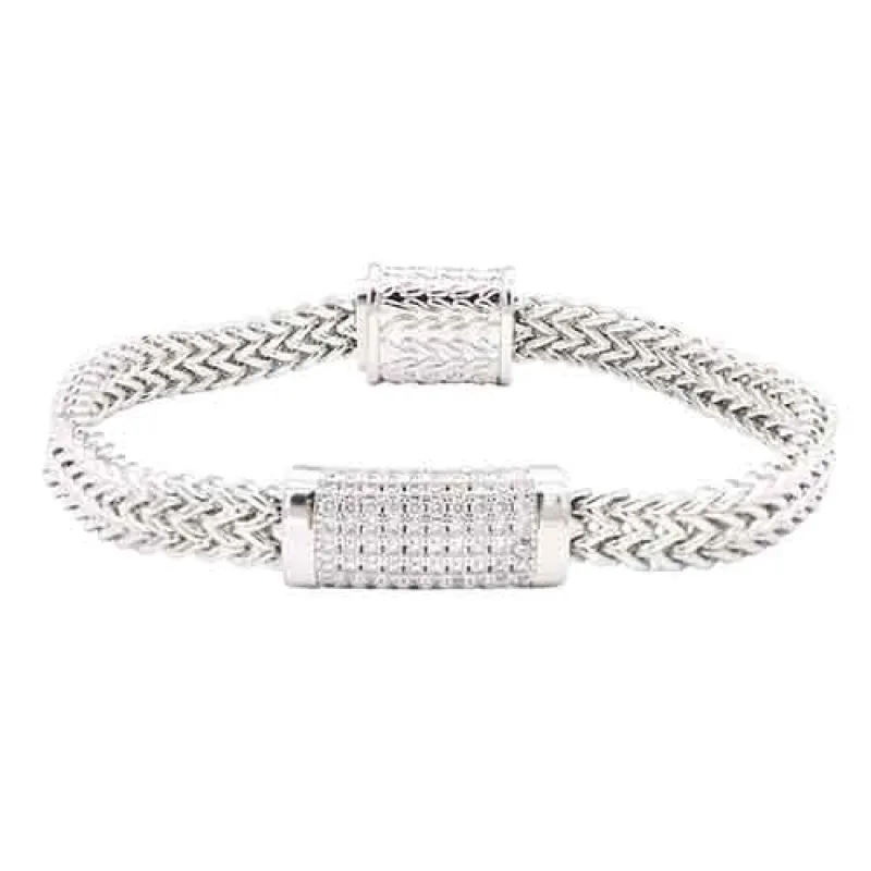 SILVER BRACELET CLEAR CZ STONES ( 922 SV ) sold by Oh My Jewelry