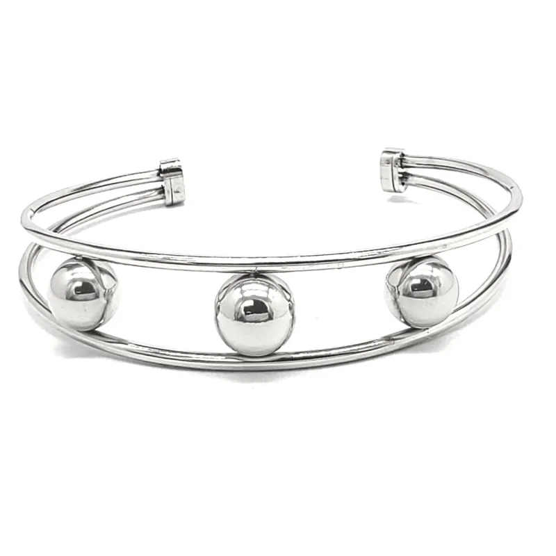 SILVER CUFF BANGLE ( 6090 S ) sold by Oh My Jewelry