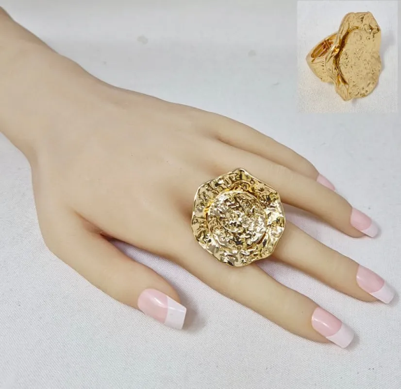 GOLD METAL STRETCH RING ( 10052 G ) sold by Oh My Jewelry