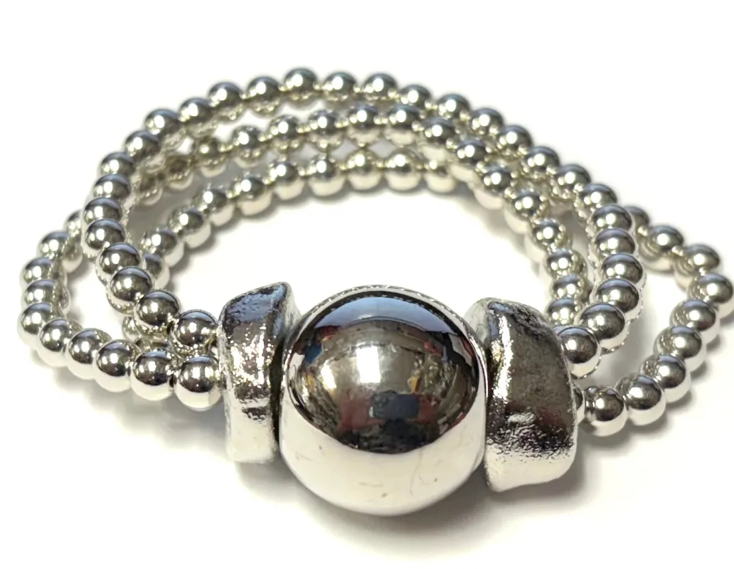 SILVER STRETCH BRACELET ( 10449 R ) sold by Oh My Jewelry