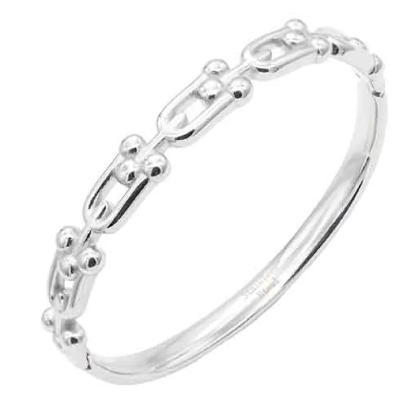 STAINLESS STEEL BANGLE BRACELET ( 807 SV ) sold by Oh My Jewelry