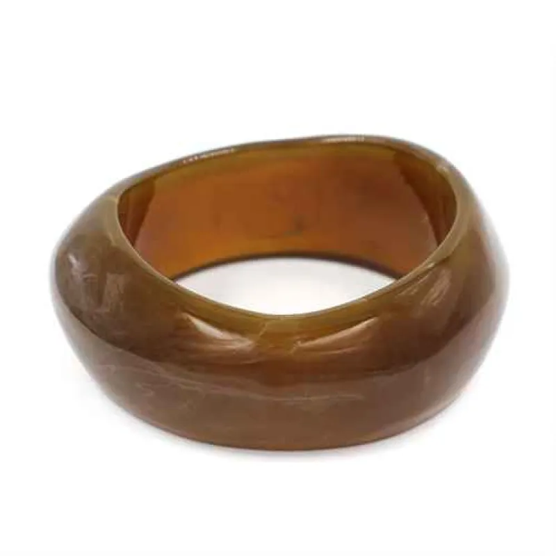 BROWN ACRYLIC BANGLE ( 2210 BR ) sold by Oh My Jewelry