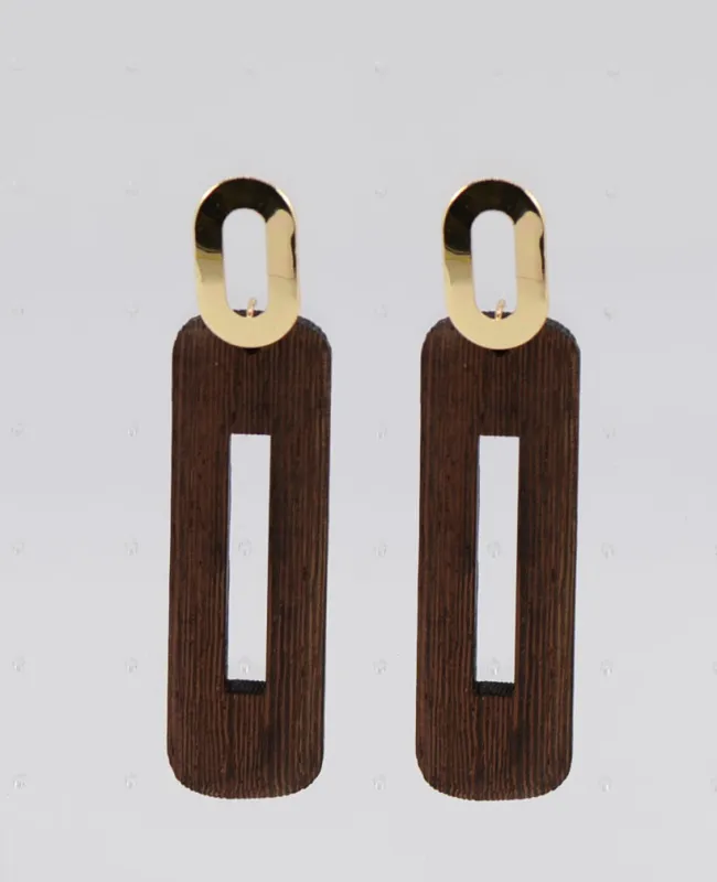 GOLD BROWN EARRINGS ( 2504 GLBRN ) sold by Oh My Jewelry