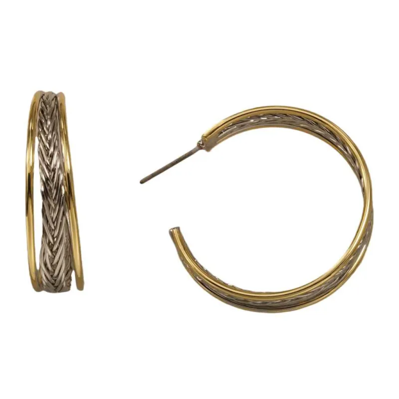 14K GOLD HOOP EARRINGS ( 8671 EK ) sold by Oh My Jewelry