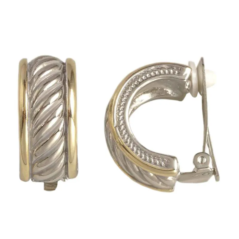 14K GOLD PLATED EARRINGS CLIP ON ( 2782 EK ) sold by Oh My Jewelry