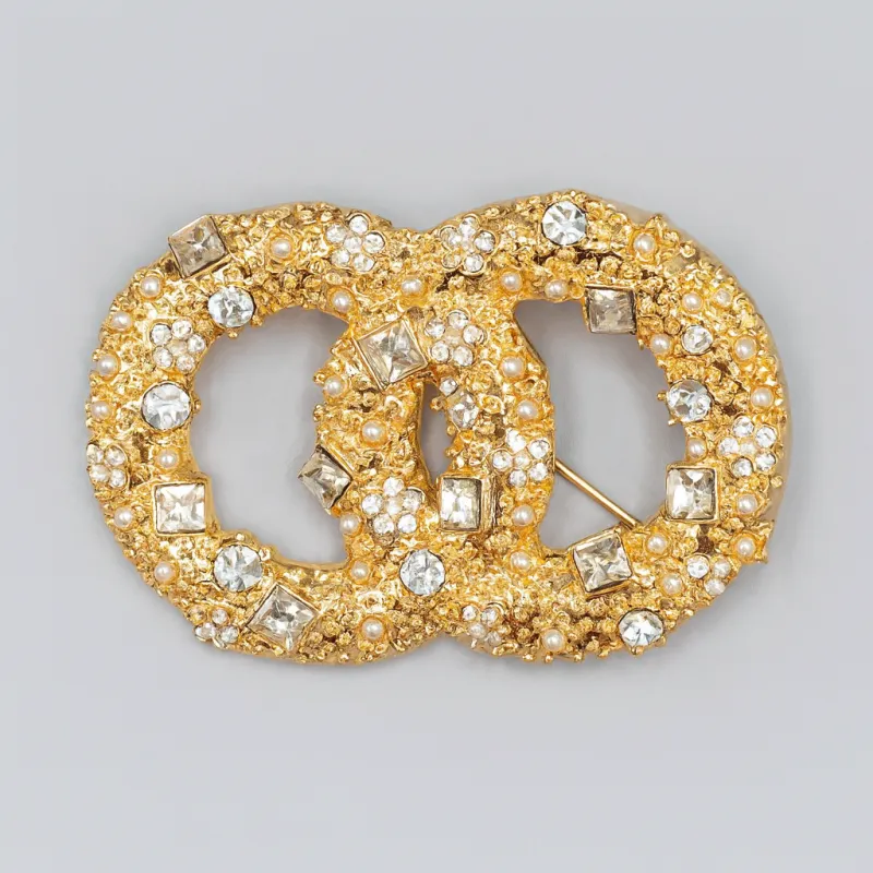 GOLD BROOCH ( 1102 GD ) sold by Oh My Jewelry