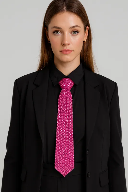 FUCHSIA NECK TIE STONES ( 0167 FUFU ) sold by Oh My Jewelry