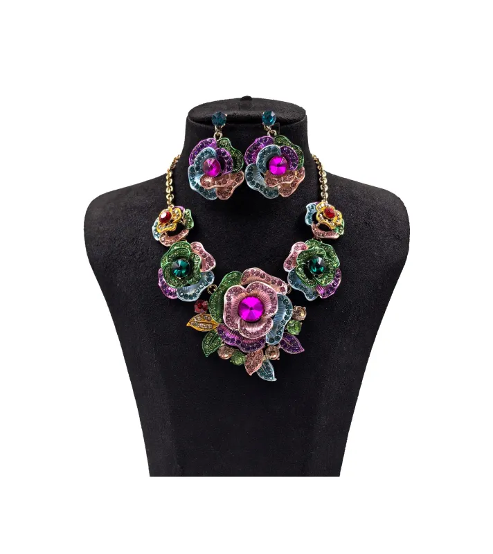 MULTICOLOR FLOWER NECKLACE ( 0150 2MT ) sold by Oh My Jewelry