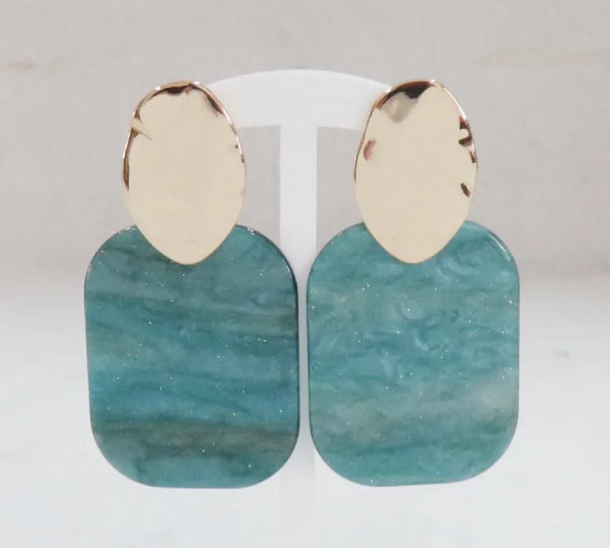 TEAL EARRINGS ( 3414 TL ) sold by Oh My Jewelry