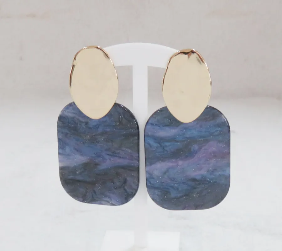 PURPLE EARRINGS ( 3414 PP ) made by Oh My Jewelry