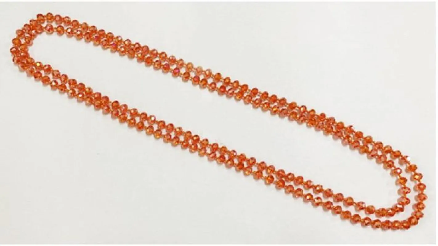 60" 8MM ORANGE AB CRYSTAL NECKLACE ( 101 -394) sold by Oh My Jewelry