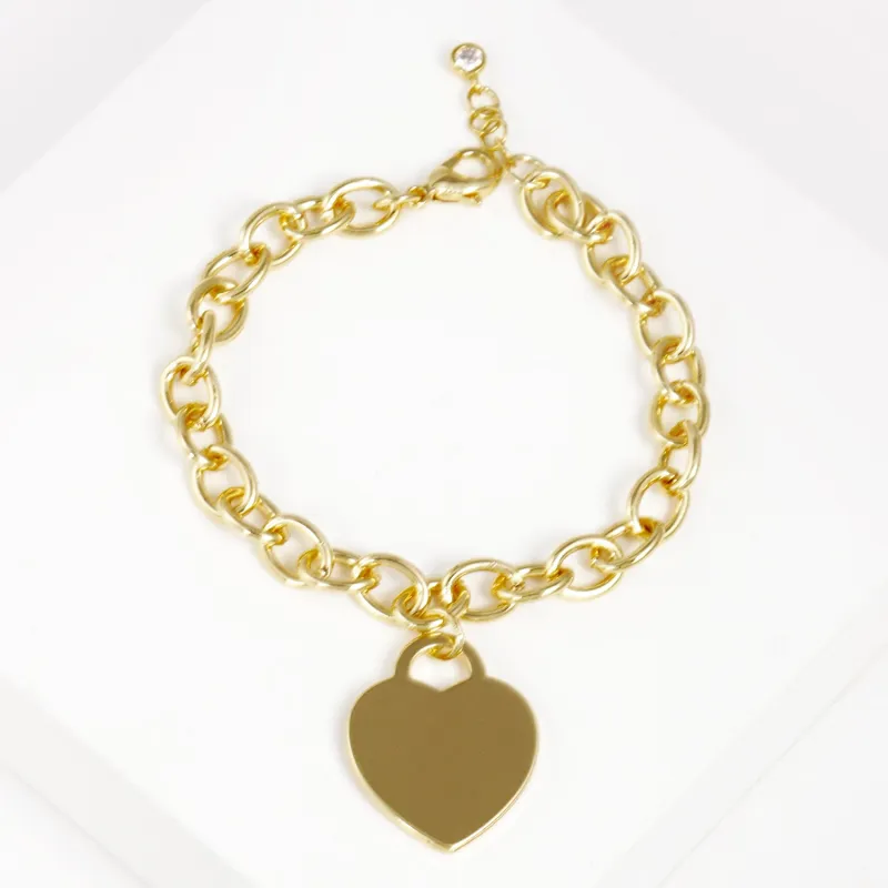 GOLD DIPPED BRACELET HEART ( 2800 G ) sold by Oh My Jewelry