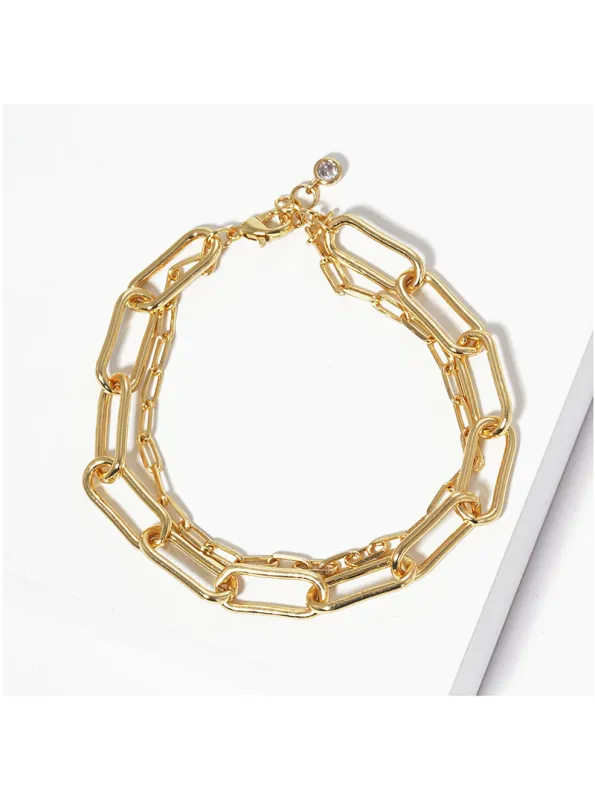 GOLD DIPPED BRACELET ( 2503 G ) sold by Oh My Jewelry