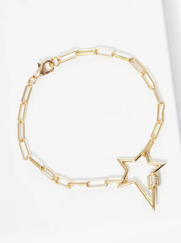 GOLD DIPPED BRACELET STAR ( 1800 GCR ) sold by Oh My Jewelry
