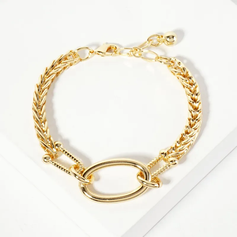GOLD DIPPED BRACELET ( 6259 G ) sold by Oh My Jewelry