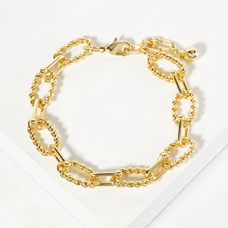 GOLD DIPPED BRACELET ( 6255 G ) sold by Oh My Jewelry