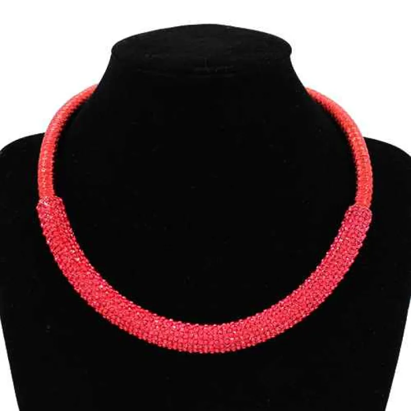 RED NECKLACE ( 2199 RED ) sold by Oh My Jewelry