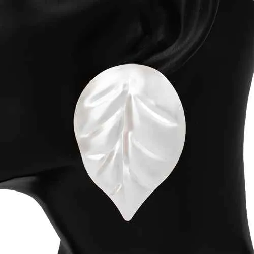 SILVER LEAF EARRINGS ( 2907 WT ) sold by Oh My Jewelry