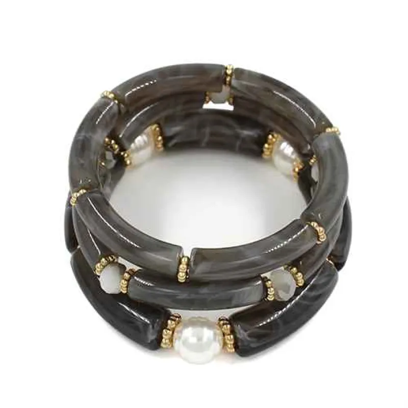 GREY STRETCH BRACELETS ( 3020 GRY ) sold by Oh My Jewelry