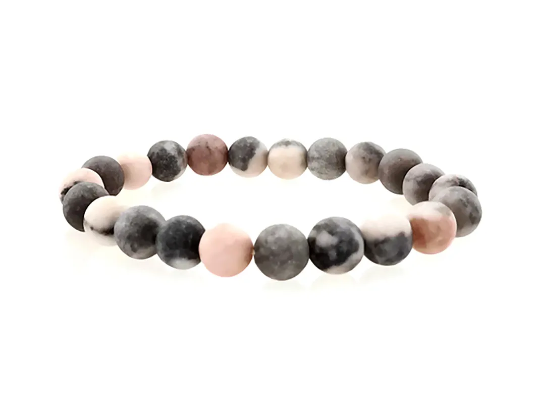 8mm RED ZEBRA STRETCH BRACELET ( 1075 PNK ) sold by Oh My Jewelry