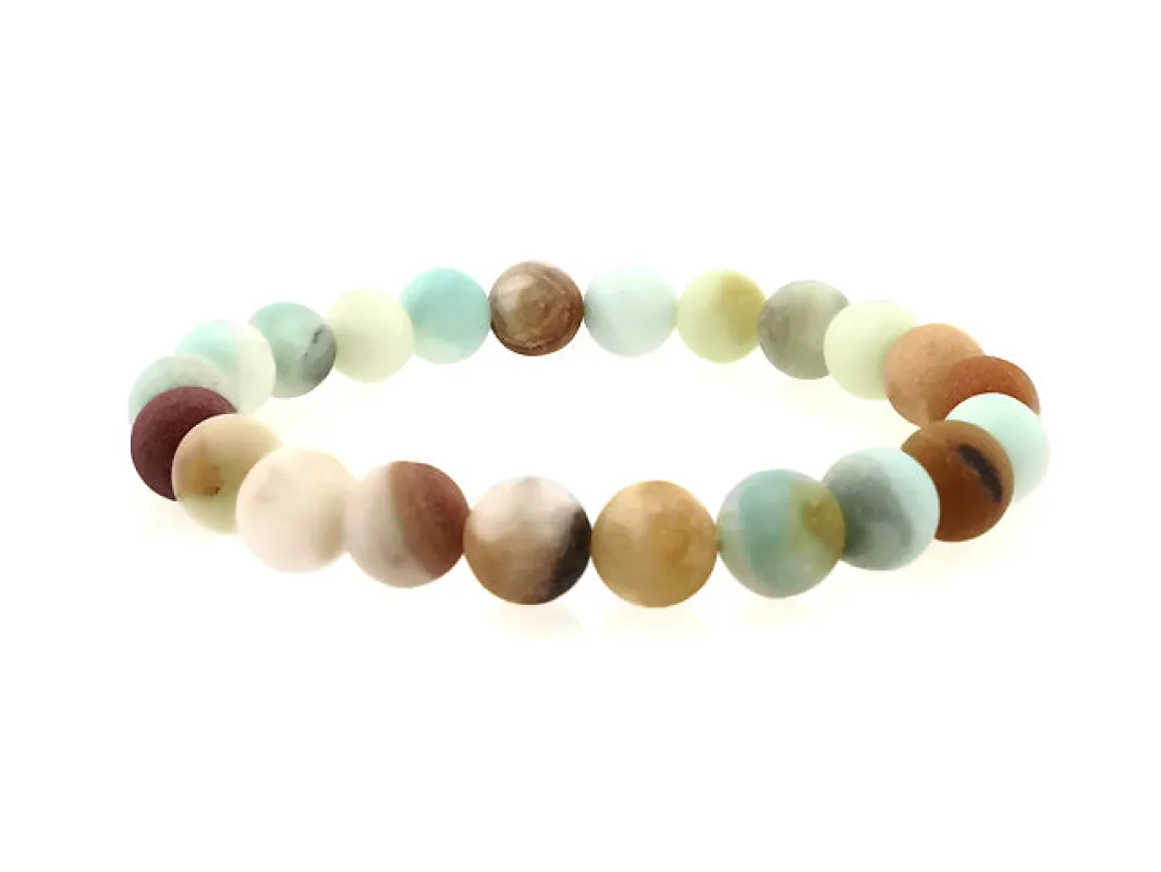 8mm AMAZONITE STRETCH BRACELET ( 1075 GRN ) sold by Oh My Jewelry