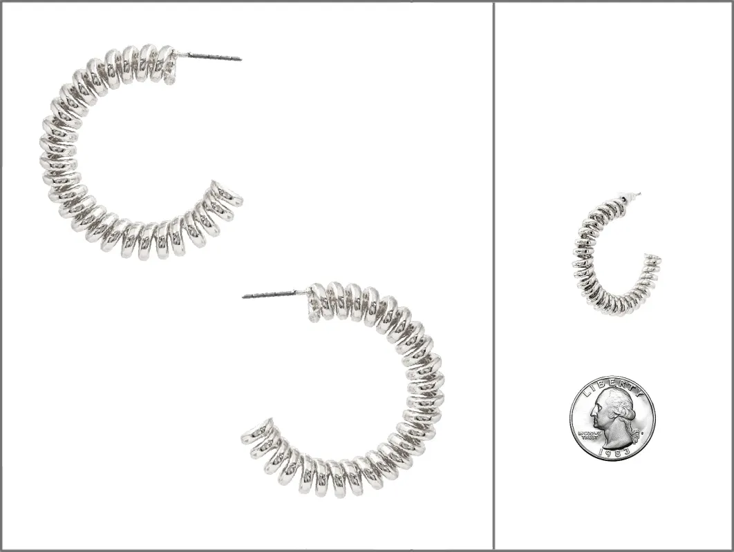 SILVER HOOP EARRING ( 7274 S ) sold by Oh My Jewelry