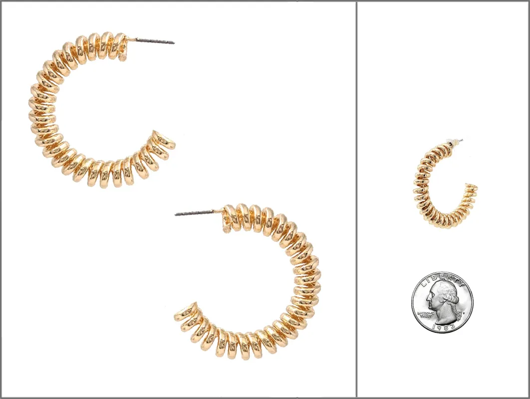 GOLD HOOP EARRING ( 7274 G ) made by Oh My Jewelry