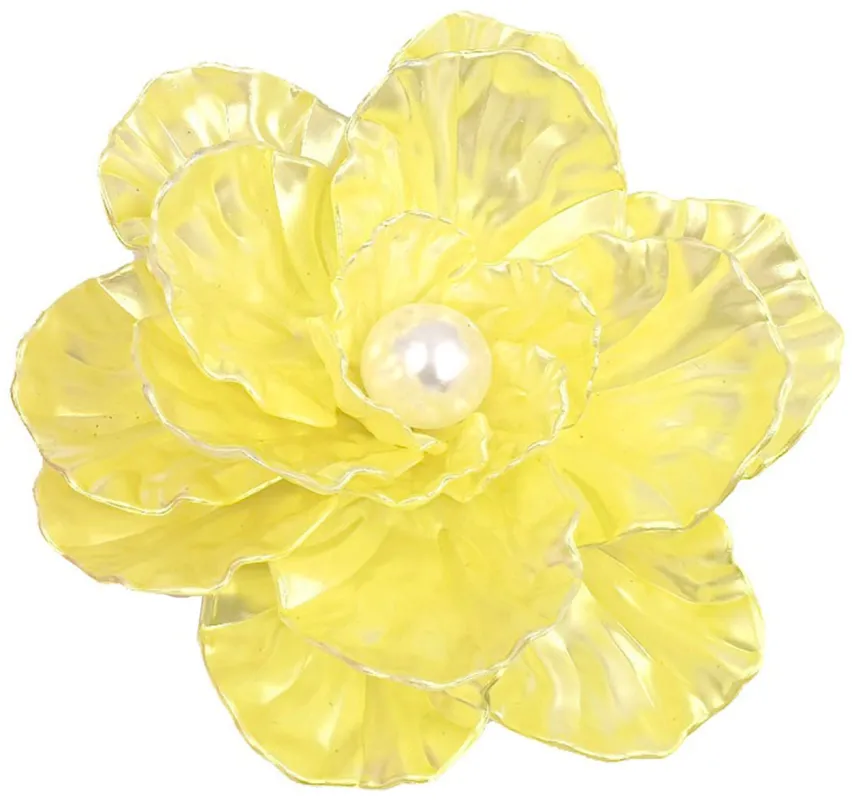 FLOWER BROOCH YELLOW ( 0156 YW ) made by Oh My Jewelry