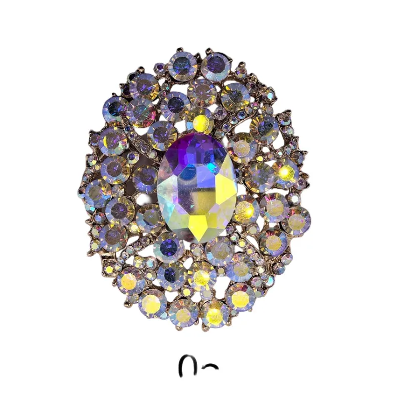 OVAL SHAPE BROOCH GOLD AB ( 0054 2X ) sold by Oh My Jewelry