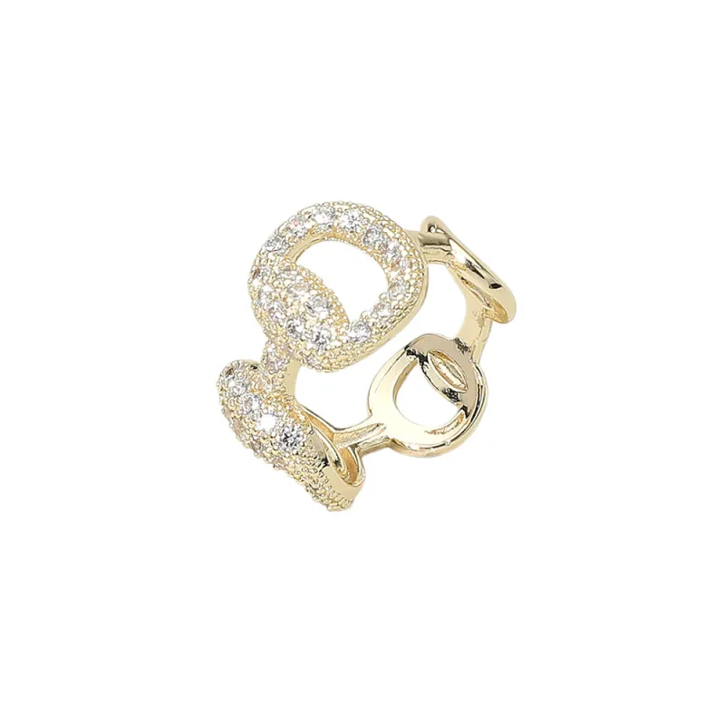 GOLD RING CLEAR CZ STONES SIZE 9 ( 2235G 9 ) sold by Oh My Jewelry