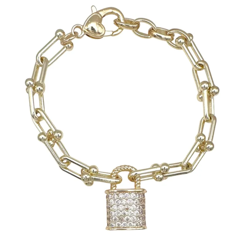 14K GOLD PLATED CZ BRACELET ( 1182 BG ) sold by Oh My Jewelry