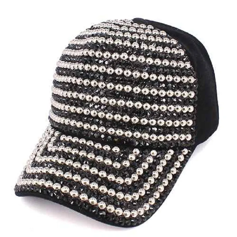 BLACK HAT BLACK SILVER STONES PEARLS ( 2643 BKSV ) sold by Oh My Jewelry