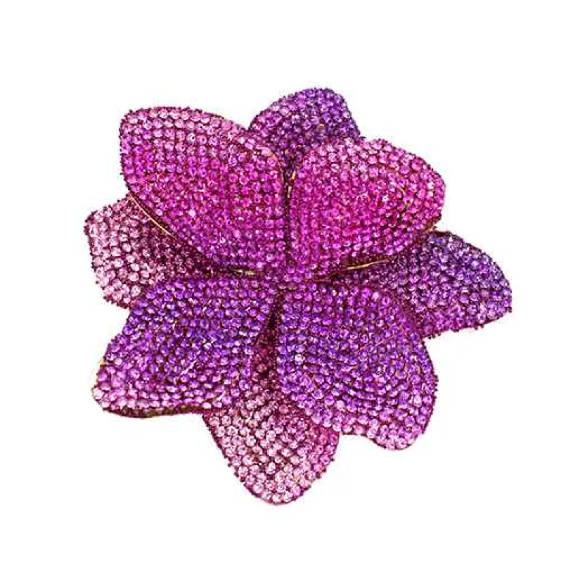 PINK FLOWER BROOCH ( 2047 GDLPK ) made by Oh My Jewelry
