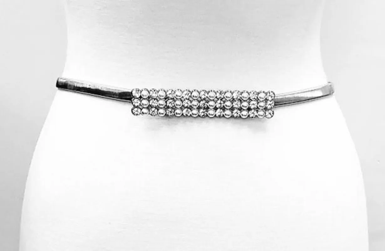 SILVER STRETCH BELT ( 50021 RWH ) sold by Oh My Jewelry