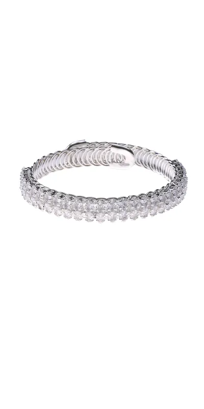 SILVER BRACELET CLEAR CZ STONES ( 30512 CZCLSV ) sold by Oh My Jewelry