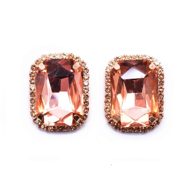 SQUARE STONE EARRINGS ( 12154 GPH ) sold by Oh My Jewelry