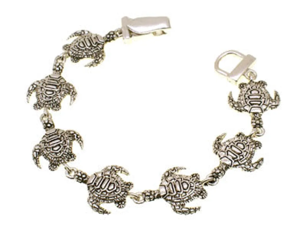 SILVER TURTLE MAGNETIC BRACELET ( 29191 BS ) sold by Oh My Jewelry
