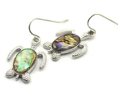 SILVER TURTLE MOTHER OF PEARL STYLE EARRINGS ( 50898 ) sold by Oh My Jewelry
