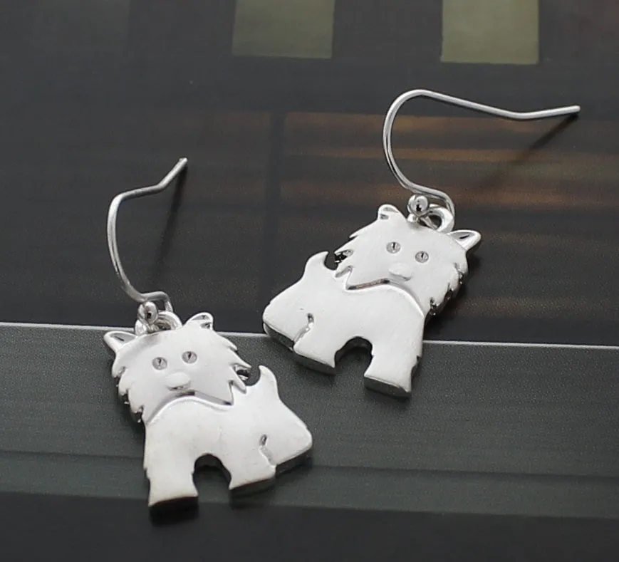 SILVER DOG EARRINGS ( 34584 S ) sold by Oh My Jewelry