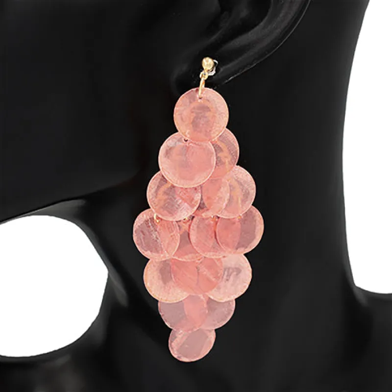 CHANDELIER EARRINGS DISC ( 2850 LPK ) sold by Oh My Jewelry