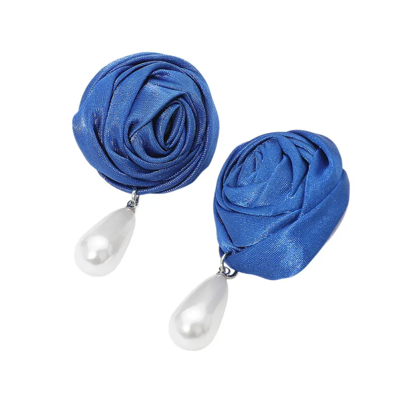 BLUE FLOWER EARRINGS ( 2701 BL ) sold by Oh My Jewelry