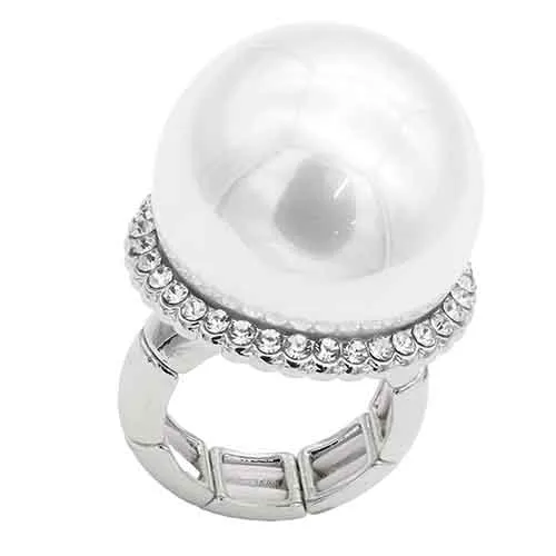 SILVER PEARL RING ( 2431 SVCL ) sold by Oh My Jewelry