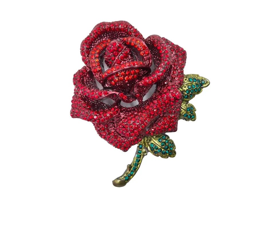 ROSE BROOCH ( 0099 RD ) made by Oh My Jewelry
