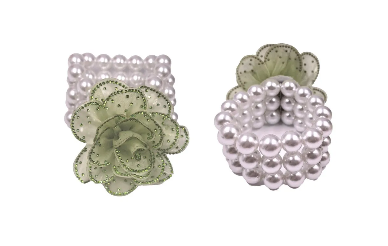 FLOWER PEARL STRETCH BRACELET ( 0149 WHGR ) sold by Oh My Jewelry