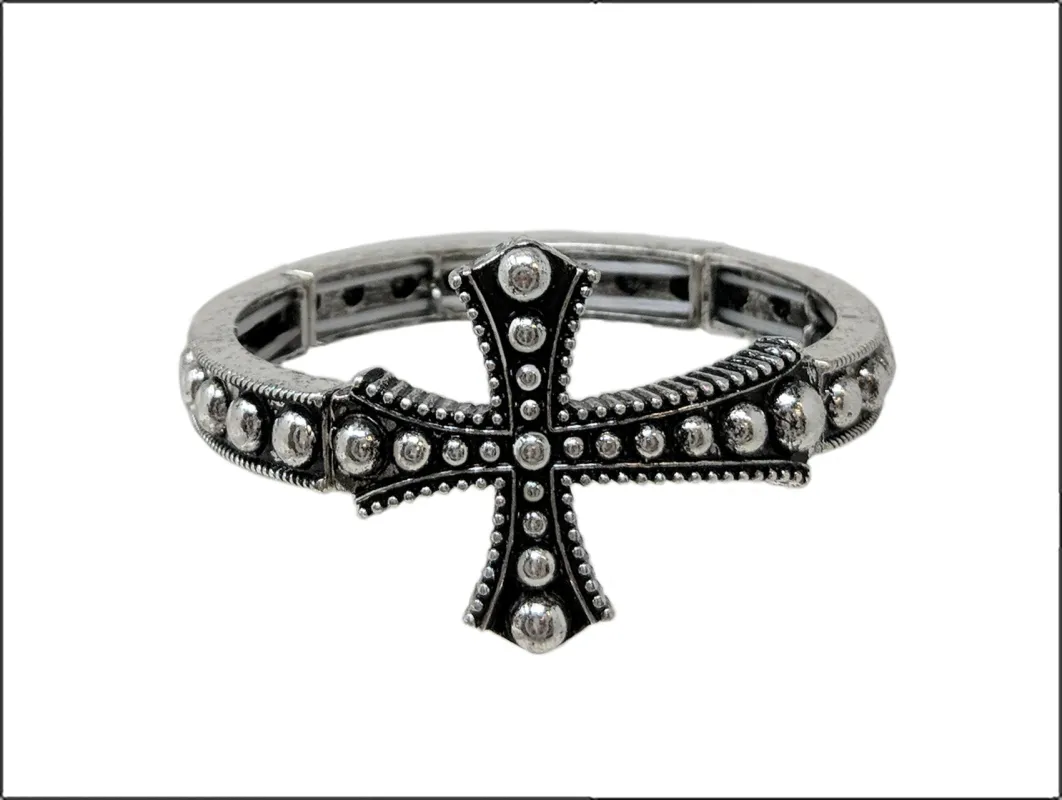 SILVER BRACELET CROSS ( 03282 SB ) sold by Oh My Jewelry