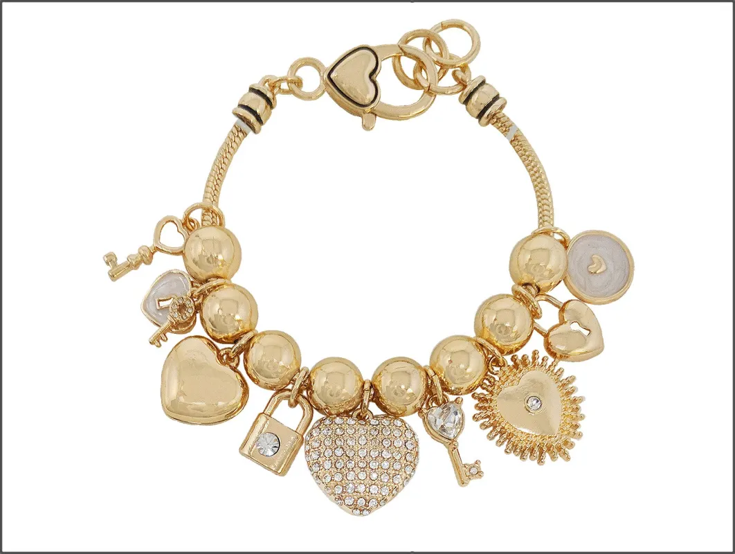 GOLD CHARM BRACELET ( 03495 G ) sold by Oh My Jewelry