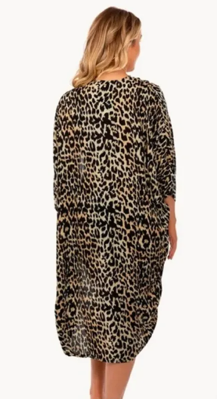 ANIMAL PRINT KIMONO ( 1028 BN ) sold by Oh My Jewelry