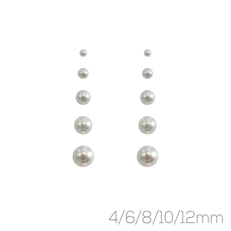 WHITE PEARL EARRINGS ( 28099 WHR ) sold by Oh My Jewelry